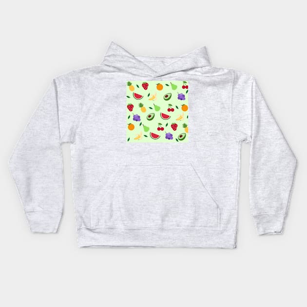 Fruits pattern Kids Hoodie by maryamazhar7654